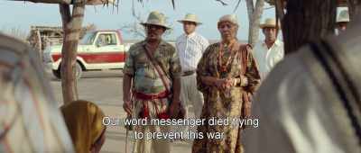 Our word messenger died trying
to prevent this war. - Birds of Passage