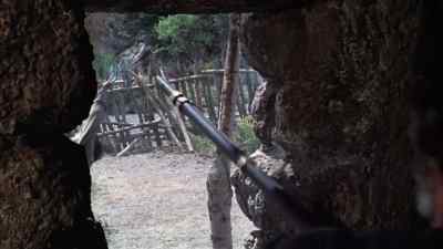 Out, lads! Out lasse.
Jim loads! Hunter, crossfire! - Treasure Island