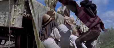 Out! Out! Let's go! Hurry up! - Guns of the Magnificent Seven