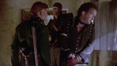- Out!
- That box on the horse. - Sharpe's Rifles