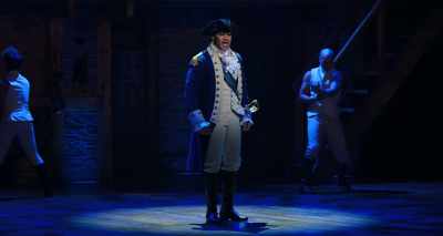 -♪ Outnumbered, out-planned ♪
-[imitates gunshots repeatedly] - Hamilton
