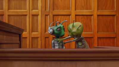 [outraged shouting] - Alien TV