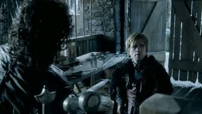 Outside a farmhouse, when he was three. - Game of Thrones