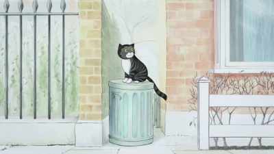 Outside it was much quieter, - Mog's Christmas