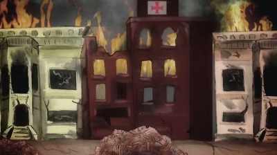Outside of a burning hospital, - Six Degrees with Mike Rowe