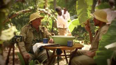 Over dinner
with Denis' boisterous friend - Tales From The Explorers Club