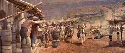 Over here, my friends! Whisky! - The Comancheros