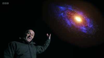 Over here is the giant
Andromeda galaxy, - Secrets of Size: Atoms to Supergalaxies