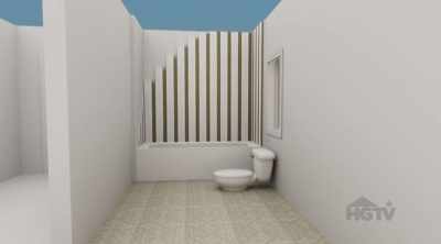 Over in the bathroom,
let's be bold - Renovation Resort