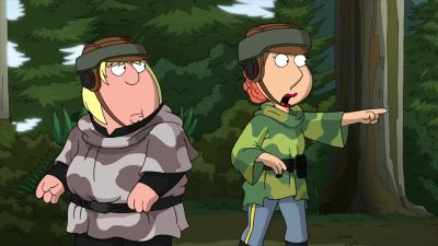 Over there! Two more of them! - Family Guy