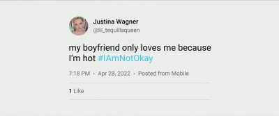 [overlapping voices reading posts] - Not Okay