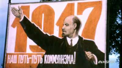 Overseeing this interview, old Soviet style,
you know, propaganda, state TV type of shit. - From Russia with Lev