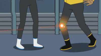 -Ow!
-I got the password... it was "Riker." - Star Trek: Lower Decks