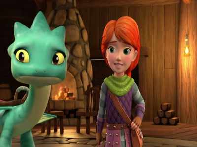 - Ow! Make him stop!
- I can't. He's drooling - Dragons: Rescue Riders