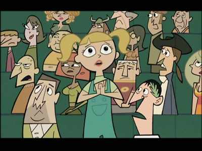 - Ow! My ribs.
- Why would people listen to you - Clone High
