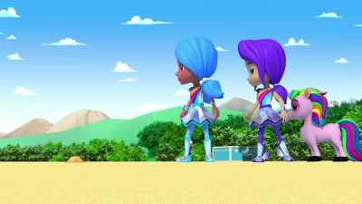 Ow, ow, ow!
Flitter flower, Macro Power! - Rainbow Rangers