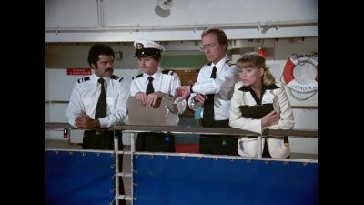 P.A. voice: All visitors ashore. - The Love Boat