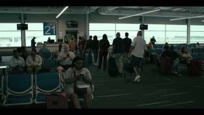 Paging passengers
on flight dl1071. - Justified: City Primeval
