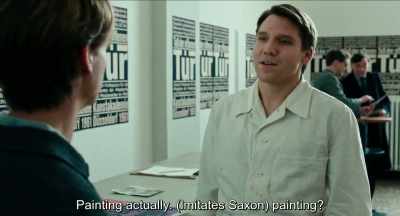 - Painting actually.
- Painting?
. - Never Look Away