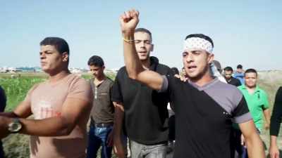 Palestinian youth came,
to express their unity, - Killing Gaza
