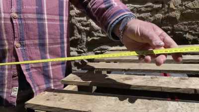 Pallets are not only robust,
but also very versatile. - Escape to the Chateau: Make Do & Mend