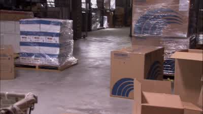 Pam: He's in a box? - The Office