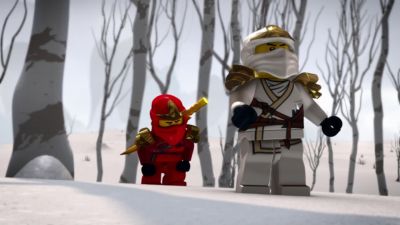 [PANTING]
Gosh, that bird
just keeps going. - Ninjago: Masters of Spinjitzu