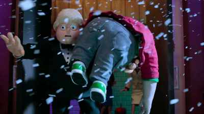 -(panting)
-(intense music plays) - Santa Inc.