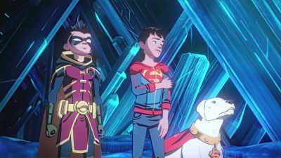 [panting] - Batman and Superman: Battle of the Super Sons