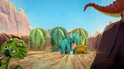 (panting)
We're trying as hard as we can. - Gigantosaurus