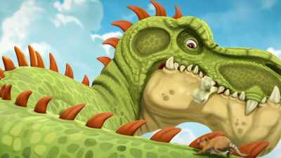 (pants, grunts) - Gigantosaurus