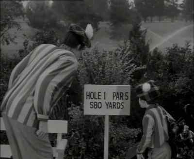 "Par five, 580 yards." - The Munsters