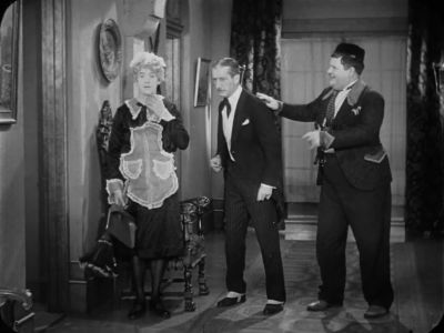 Pardon me are you of any relation to the butler - Another Fine Mess