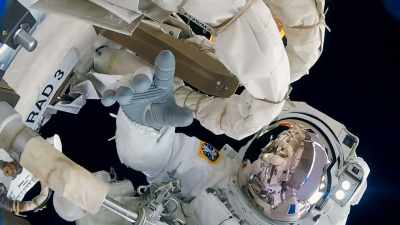 Particularly when I
was out in the space suit, - One Strange Rock