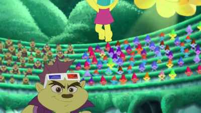 [Party Crasher yells] - Trolls: The Beat Goes On!