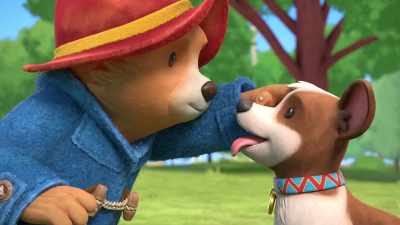 -Pat. Pat.
-[pleased whining] - The Adventures of Paddington