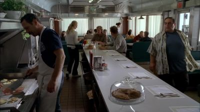 - (PATRONS CONVERSING)
- (DISHES CLANGING) - The Sopranos