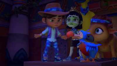 -[Peaches] Roger that.
-[grunts] - Ridley Jones