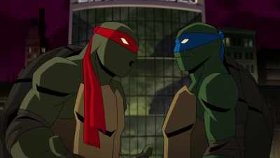 Penguin clearly isn't
the Foot's new partner - Batman vs Teenage Mutant Ninja Turtles