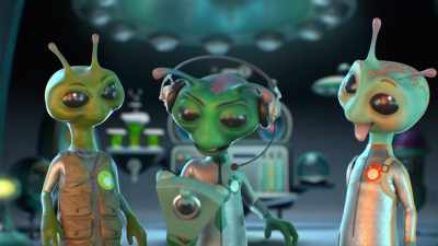 [pensive babbling] - Alien TV