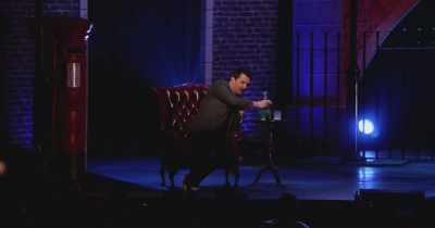 People come and see me
because of the gun control routine, - Jim Jefferies: This Is Me Now