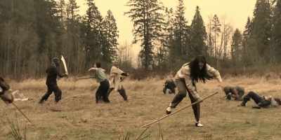 [PEOPLE GRUNTING] - Kung Fu