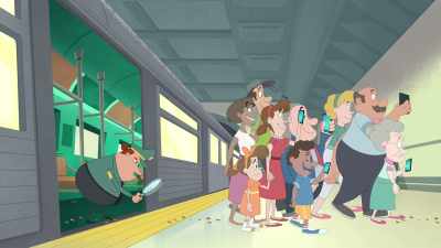 [people murmuring] - Tom and Jerry in New York