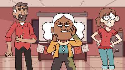 [people shouting] - Hilda