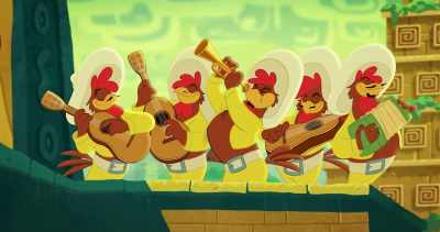 (peppy music playing) - Legend of the Three Caballeros