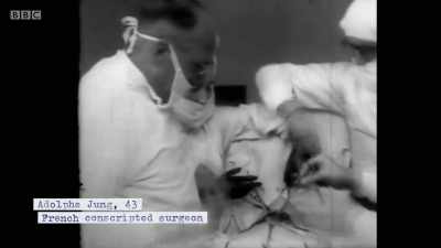 Performed surgery until midnight. - Berlin 1945