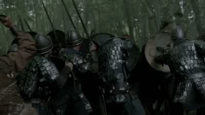 Perhaps he can strike them dead with his holy book! - Vikings