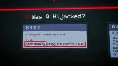 Perhaps sensing my disbelief, - Q: Into the Storm