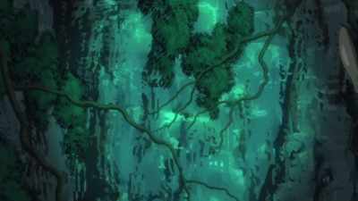 Perhaps because the force field's light
doesn't reach here, - Made in Abyss: Journey's Dawn