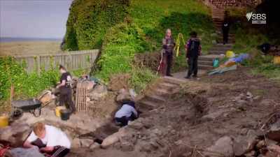 Perhaps the work at Bamburgh - Curse of the Ancients with Alice Roberts